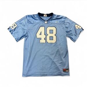 Nike #48 UNC Tarheel Blue Men's Jersey with White Accents